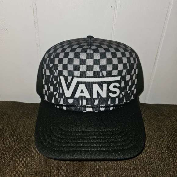 Vans Black and White Checkered Trucker Hat - Picture 2 of 4